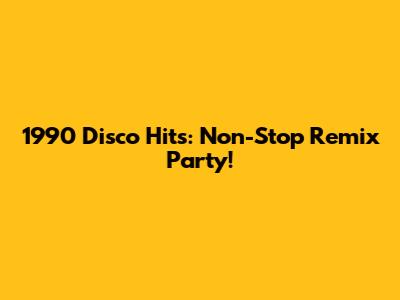 1990 Disco Hits: Non-Stop Remix Party!
