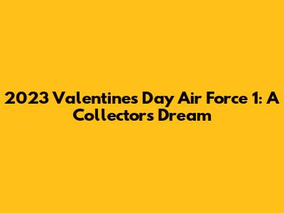 2023 Valentine's Day Air Force 1: A Collector's Dream