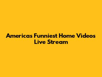 America's Funniest Home Videos Live Stream