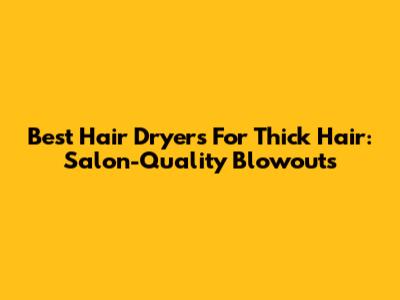 Best Hair Dryers For Thick Hair: Salon-Quality Blowouts