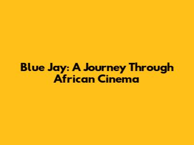 Blue Jay: A Journey Through African Cinema