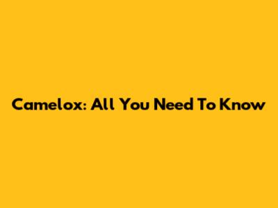 Camelox: All You Need To Know