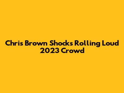 Chris Brown Shocks Rolling Loud 2023 Crowd
