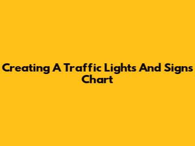 Creating A Traffic Lights And Signs Chart