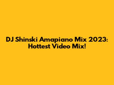 DJ Shinski Amapiano Mix 2023: Hottest Video Mix!