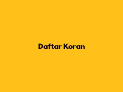 Daftar Koran
