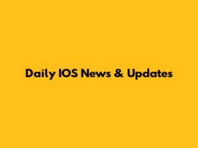 Daily IOS News & Updates