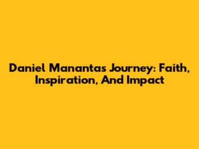 Daniel Mananta's Journey: Faith, Inspiration, And Impact
