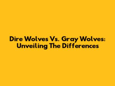 Dire Wolves Vs. Gray Wolves: Unveiling The Differences