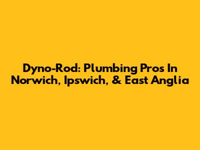 Dyno-Rod: Plumbing Pros In Norwich, Ipswich, & East Anglia