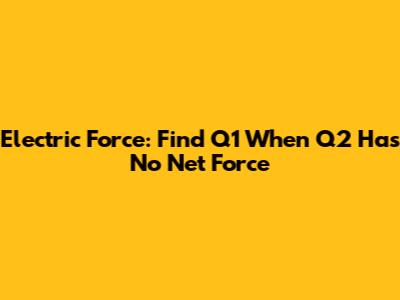 Electric Force: Find Q1 When Q2 Has No Net Force