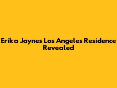 Erika Jayne's Los Angeles Residence Revealed