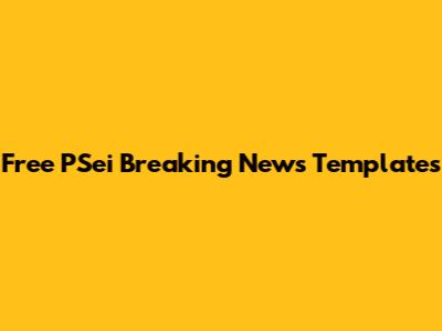 Free PSei Breaking News Templates