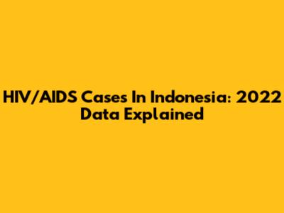 HIV/AIDS Cases In Indonesia: 2022 Data Explained
