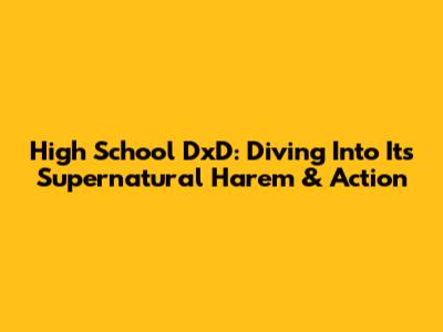 High School DxD: Diving Into Its Supernatural Harem & Action