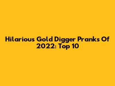 Hilarious Gold Digger Pranks Of 2022: Top 10
