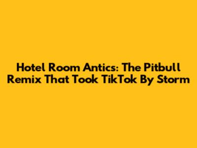Hotel Room Antics: The Pitbull Remix That Took TikTok By Storm