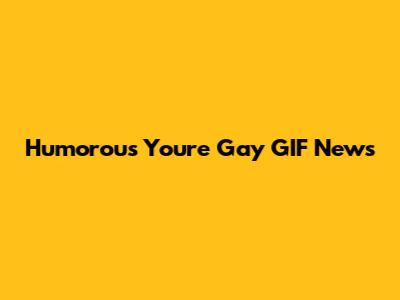 Humorous "You're Gay" GIF News