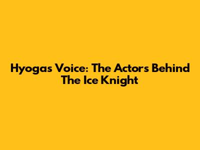 Hyoga's Voice: The Actors Behind The Ice Knight