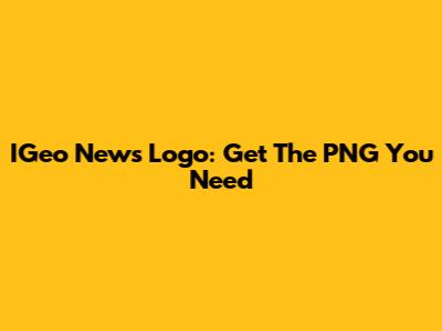 IGeo News Logo: Get The PNG You Need