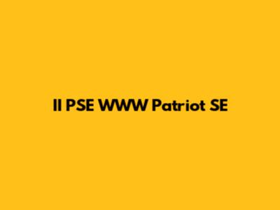 II PSE WWW Patriot SE