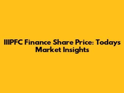 IIIPFC Finance Share Price: Today's Market Insights