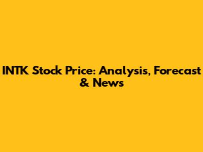 INTK Stock Price: Analysis, Forecast & News