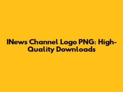 INews Channel Logo PNG: High-Quality Downloads