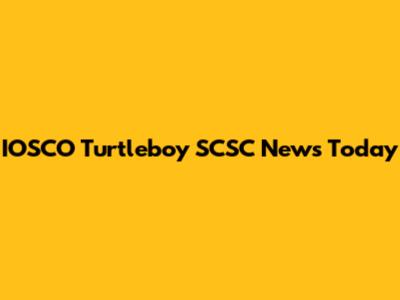 IOSCO Turtleboy SCSC News Today