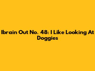 Ibrain Out No. 48: I Like Looking At Doggies