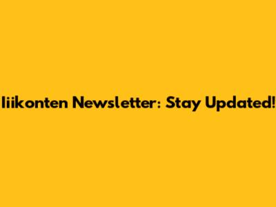 Iiikonten Newsletter: Stay Updated!