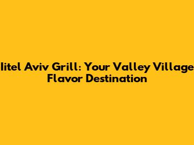 Iitel Aviv Grill: Your Valley Village Flavor Destination