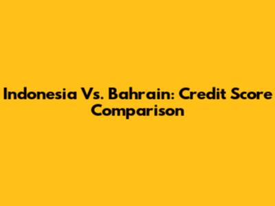Indonesia Vs. Bahrain: Credit Score Comparison