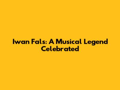 Iwan Fals: A Musical Legend Celebrated