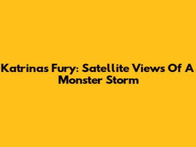 Katrina's Fury: Satellite Views Of A Monster Storm