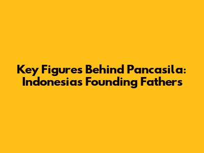 Key Figures Behind Pancasila: Indonesia's Founding Fathers