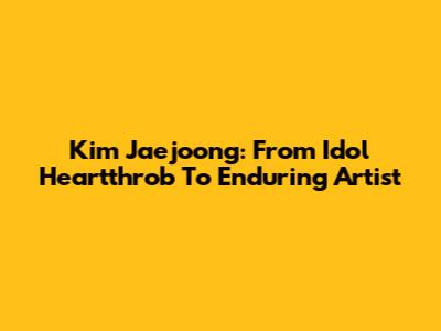 Kim Jaejoong: From Idol Heartthrob To Enduring Artist