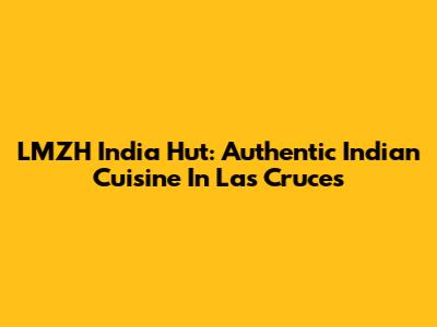 LMZH India Hut: Authentic Indian Cuisine In Las Cruces