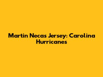 Martin Necas Jersey: Carolina Hurricanes