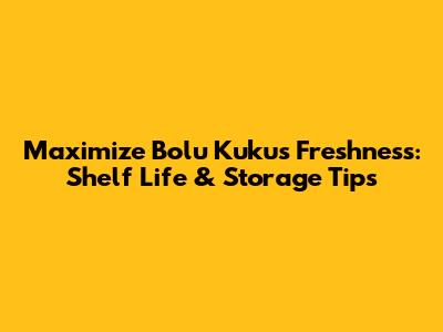Maximize Bolu Kukus Freshness: Shelf Life & Storage Tips