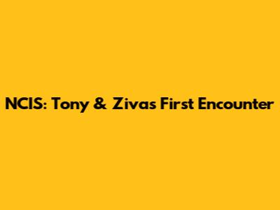 NCIS: Tony & Ziva's First Encounter