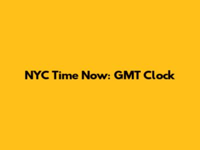 NYC Time Now: GMT Clock