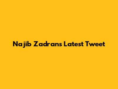 Najib Zadran's Latest Tweet