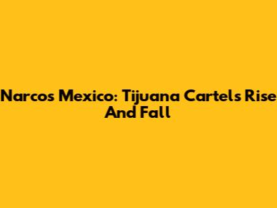 Narcos Mexico: Tijuana Cartel's Rise And Fall