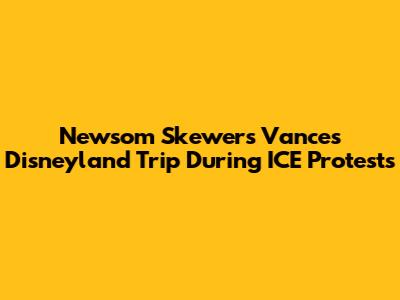 Newsom Skewers Vance's Disneyland Trip During ICE Protests