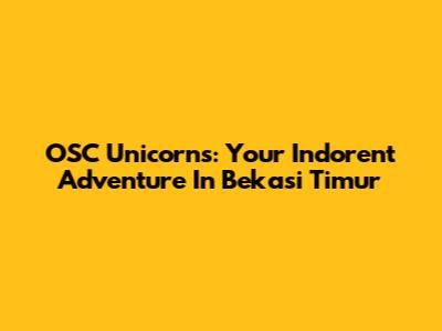 OSC Unicorns: Your Indorent Adventure In Bekasi Timur