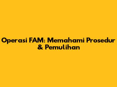 Operasi FAM: Memahami Prosedur & Pemulihan