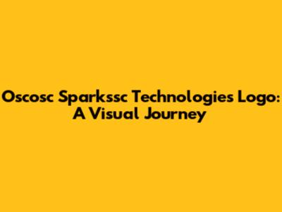 Oscosc Sparkssc Technologies Logo: A Visual Journey