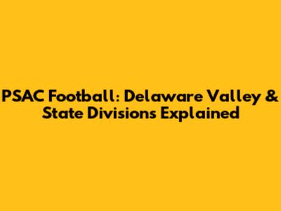 PSAC Football: Delaware Valley & State Divisions Explained