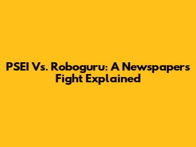 PSEI Vs. Roboguru: A Newspaper's Fight Explained